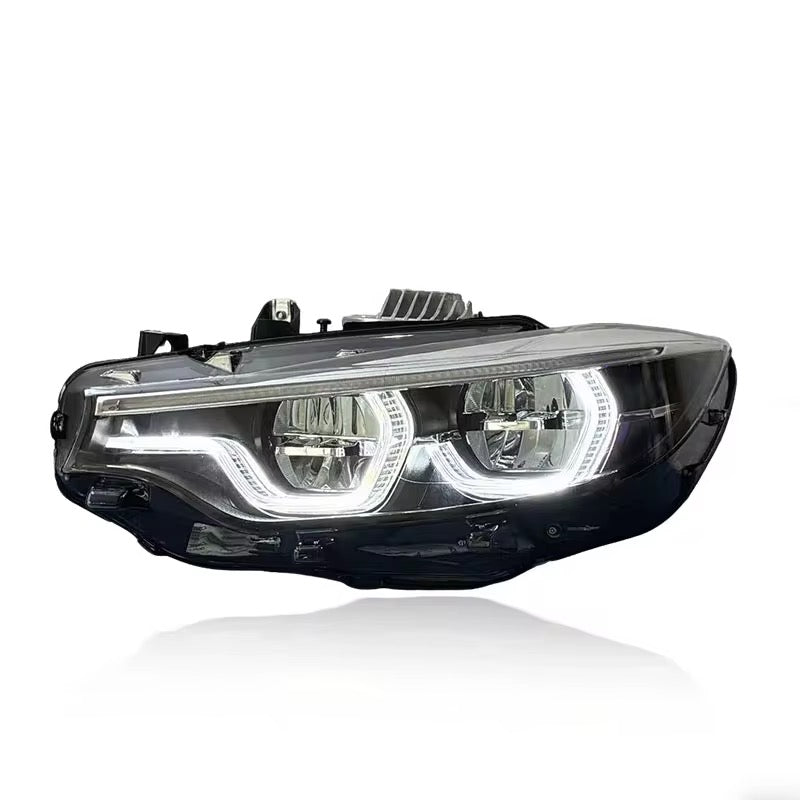 Black Shadow Edition V3 IKON Headlights — Dual Colour Yellow & White | BMW F32 F33 F36 F80 F82 F83 — White