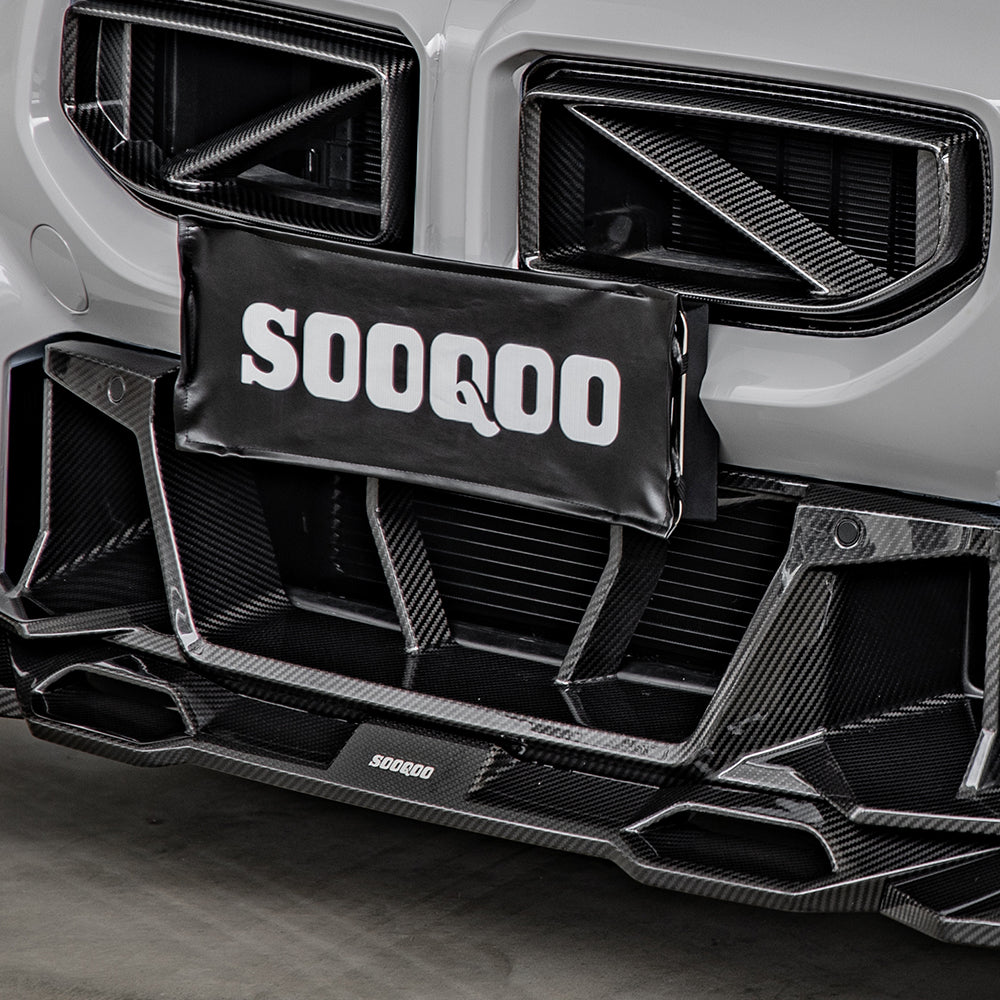 BMW M2 G87 V1 carbon fibre front lip - on car