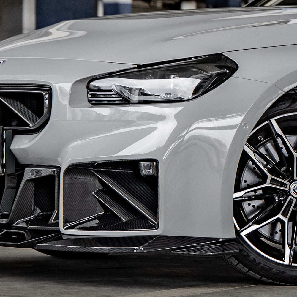 BMW M2 G87 V1 carbon fibre front lip - side profile