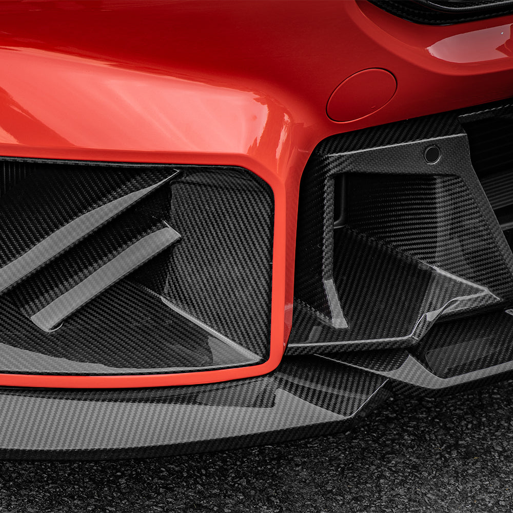 BMW M2 G87 V2 carbon fibre front lip - low angle