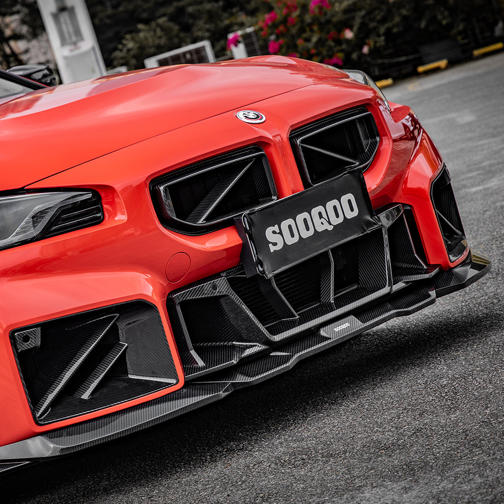 BMW M2 G87 carbon fibre lower grille - fitted view