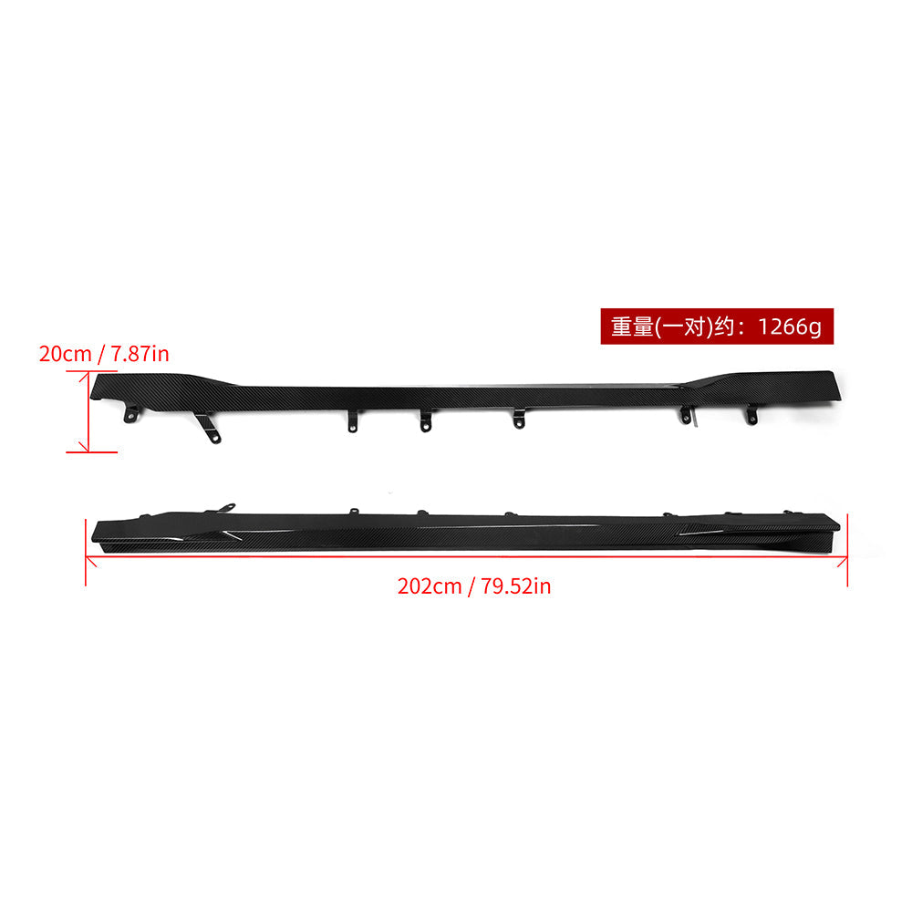 BMW M2 G87 carbon fibre side skirt - rear section