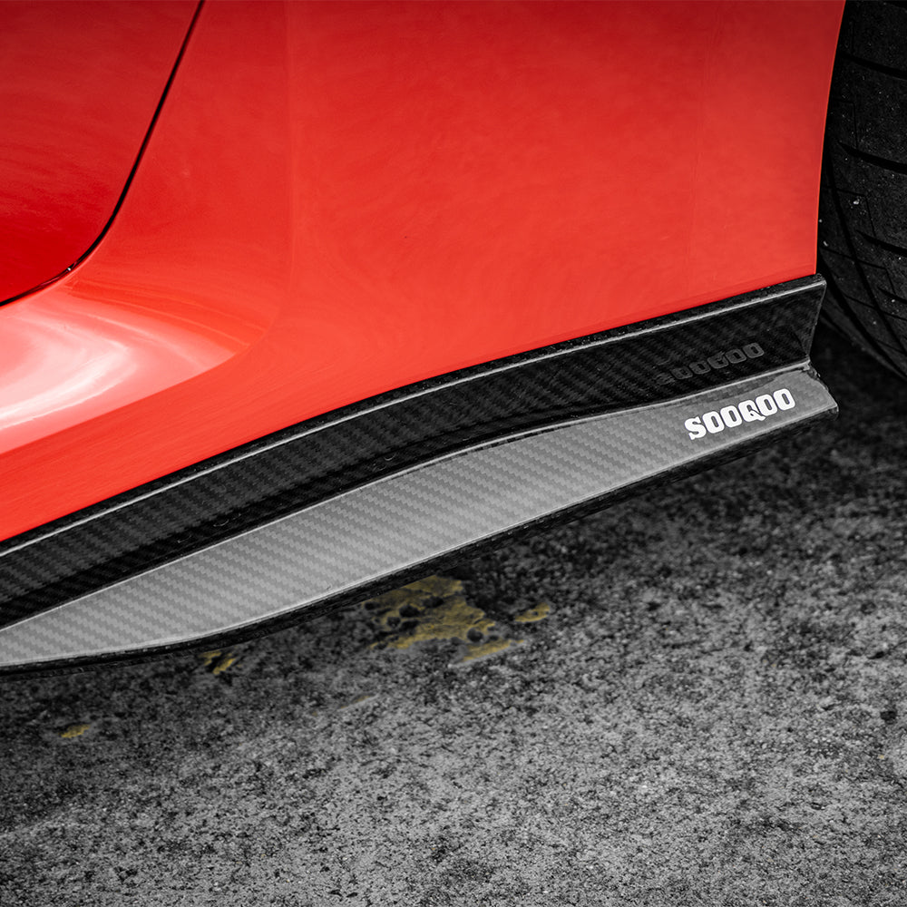 BMW M2 G87 carbon fibre side skirt - on car