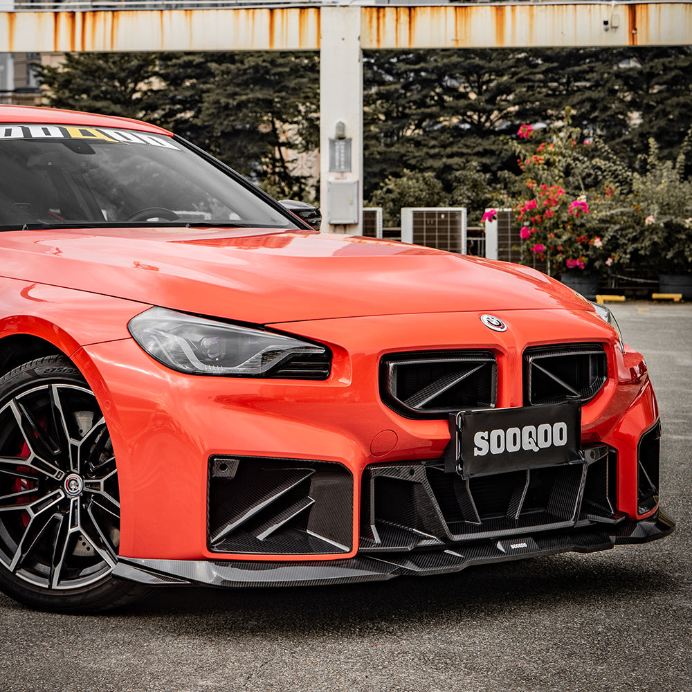BMW M2 G87 carbon fibre air inlets - fitted view
