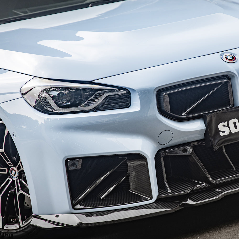 BMW M2 G87 carbon fibre air inlets - on car