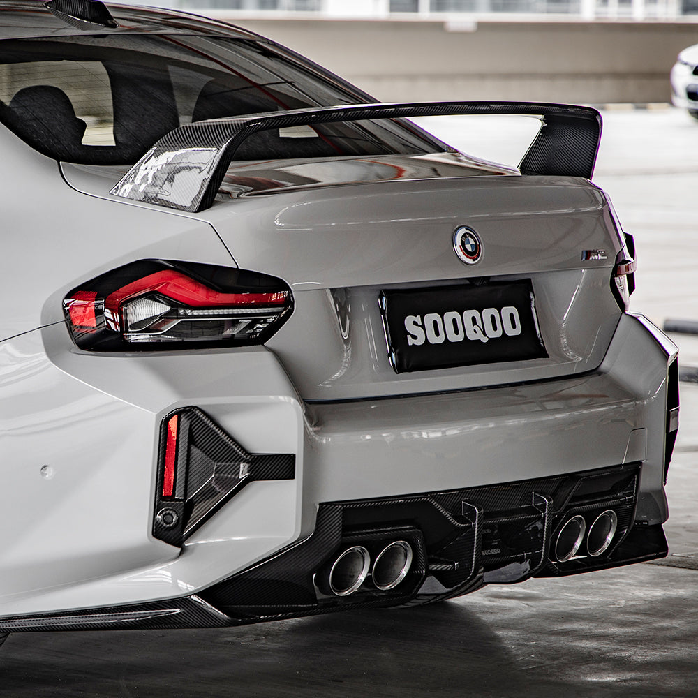 BMW M2 G87 V1 carbon fibre rear diffuser - side angle