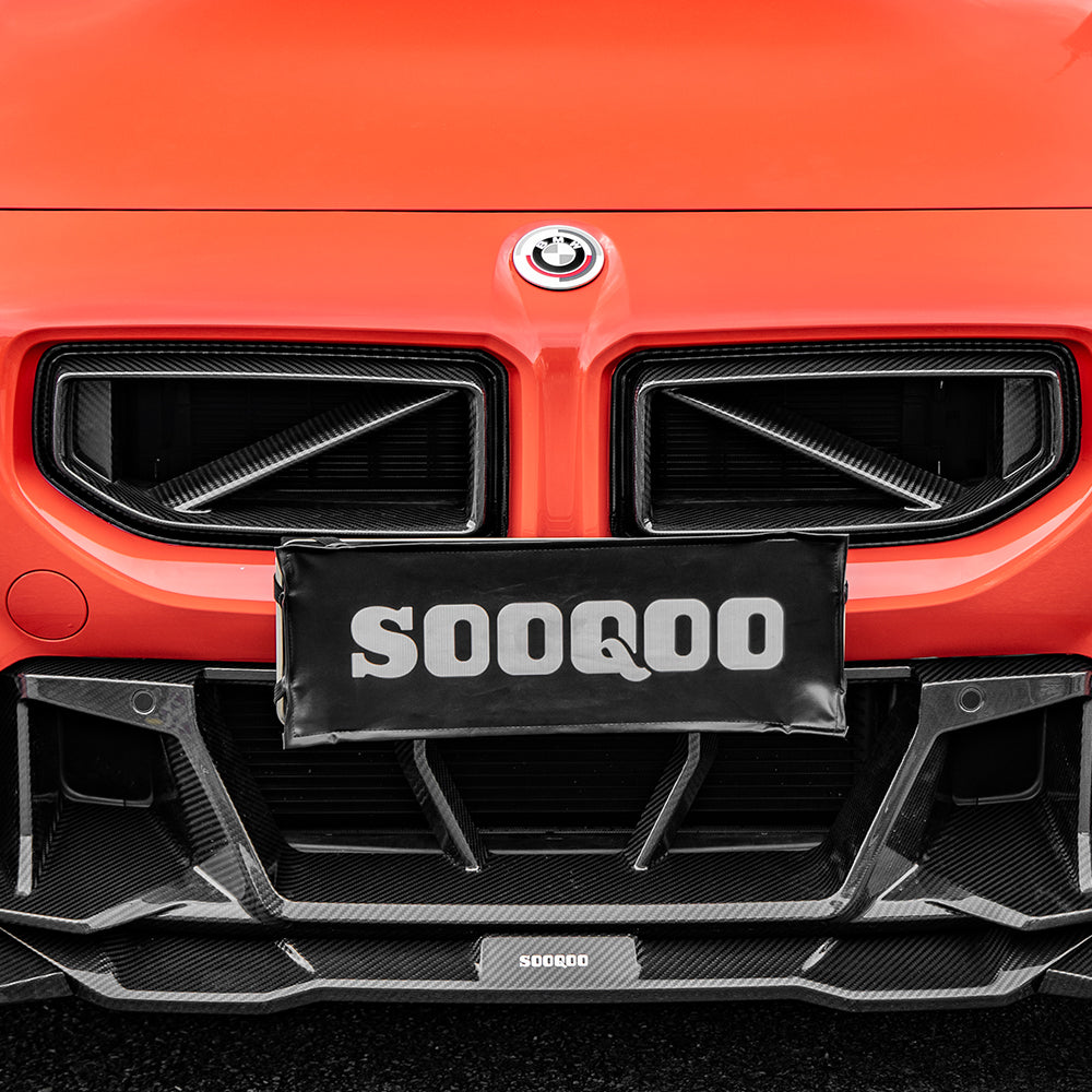 BMW M2 G87 V1 carbon fibre front grille - side angle