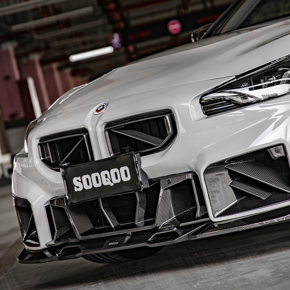 BMW M2 G87 V1 carbon fibre front grille - rear view