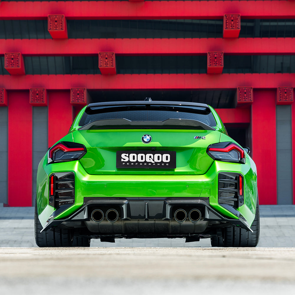 BMW M2 G87 V2 carbon fibre rear diffuser - low angle