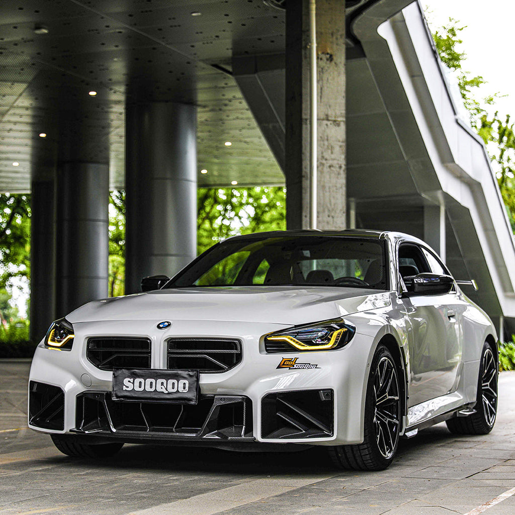 BMW M2 G87 V2 carbon fibre front grille - front view