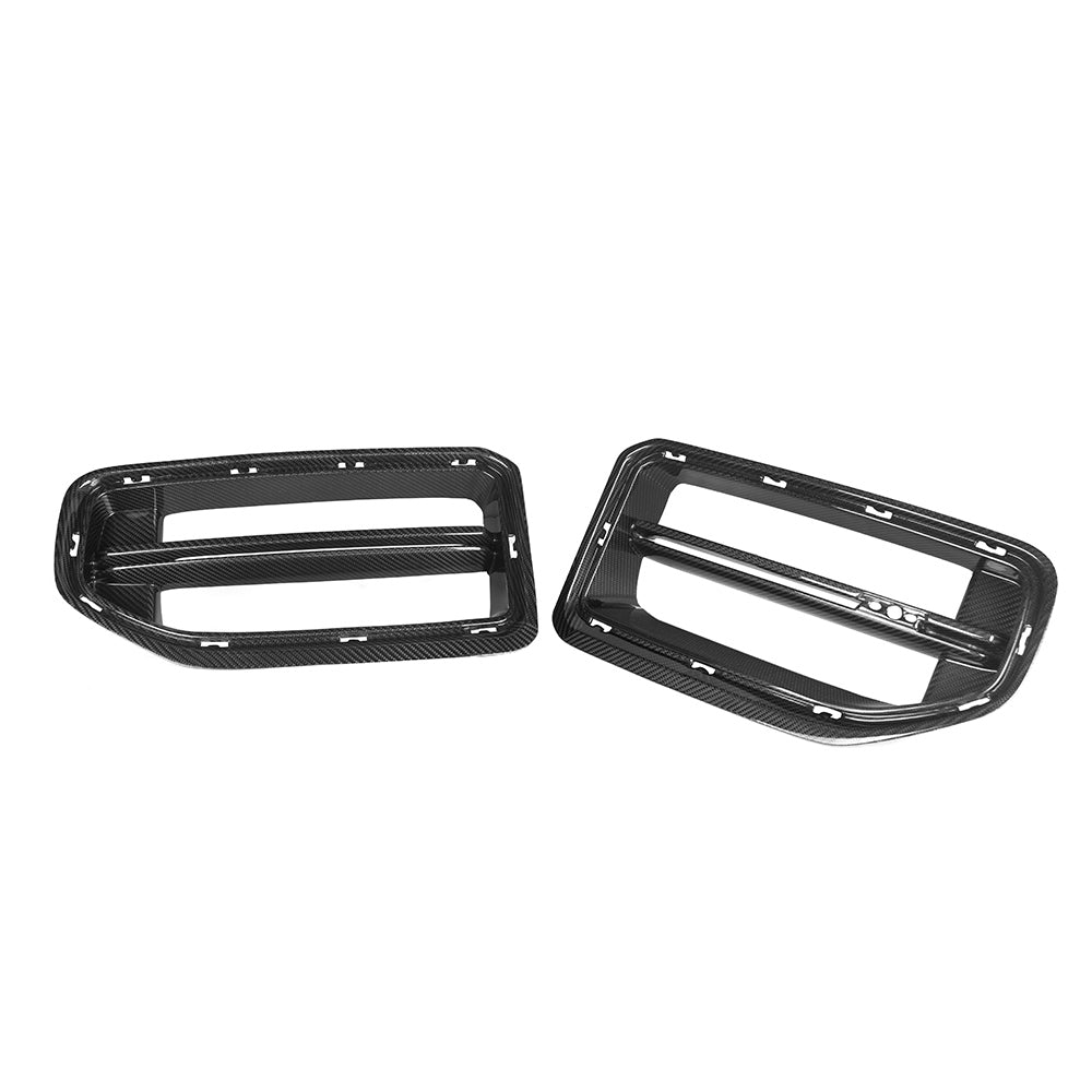 BMW M2 G87 V3 carbon fibre front grille - side angle