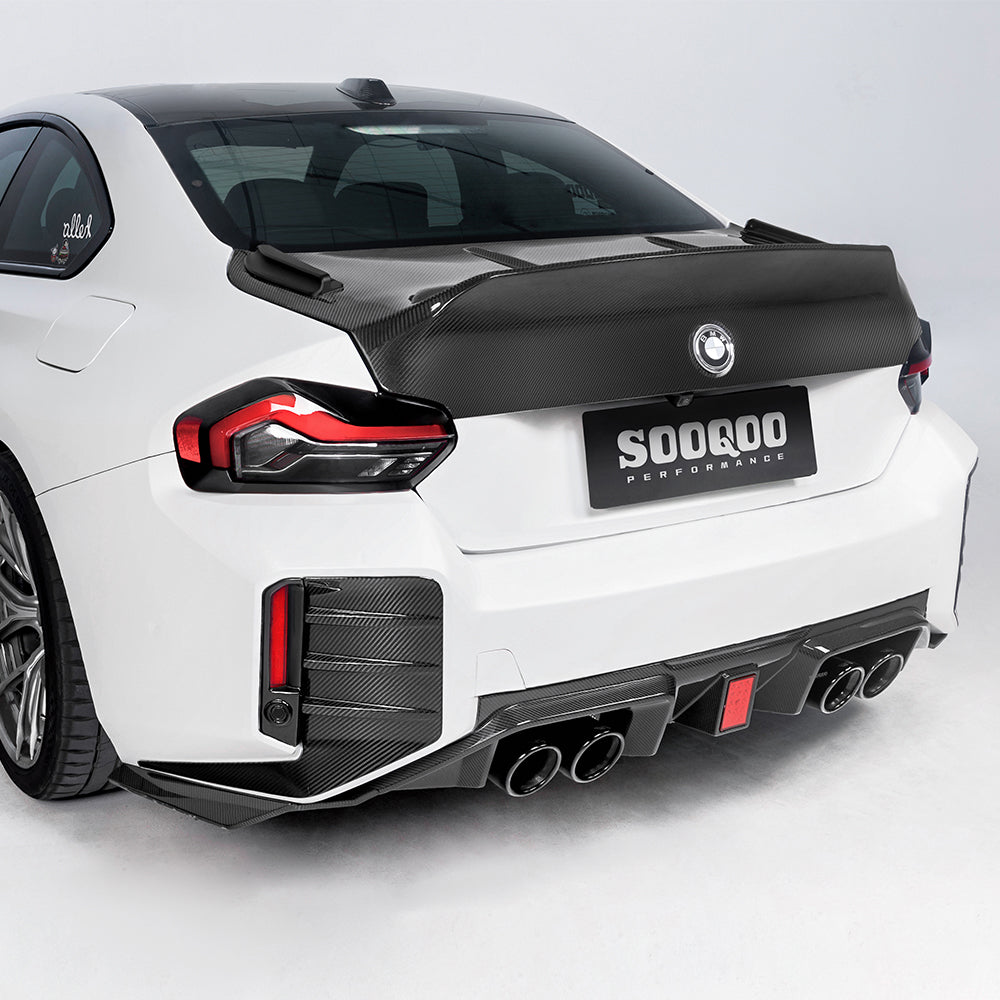 BMW M2 G87 V3 carbon fibre rear diffuser - on car