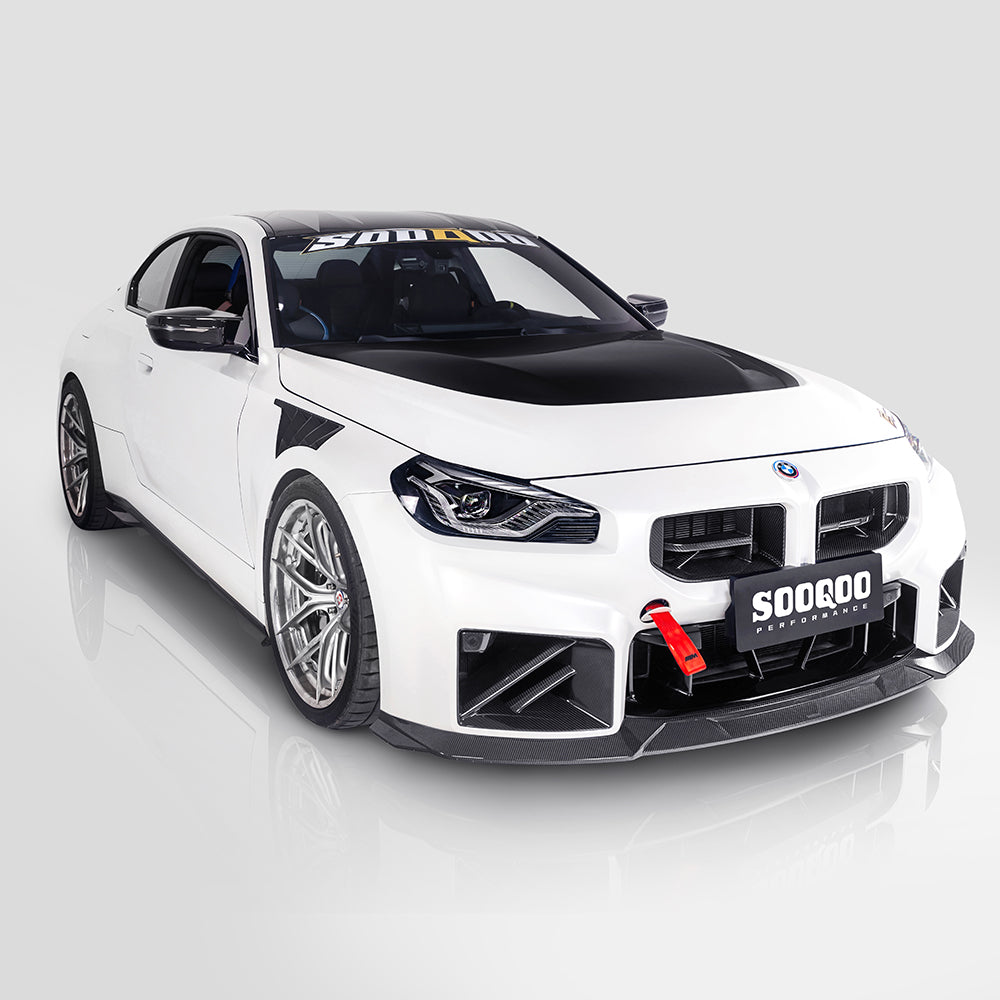 BMW M2 G87 V3 carbon fibre front lip - on car