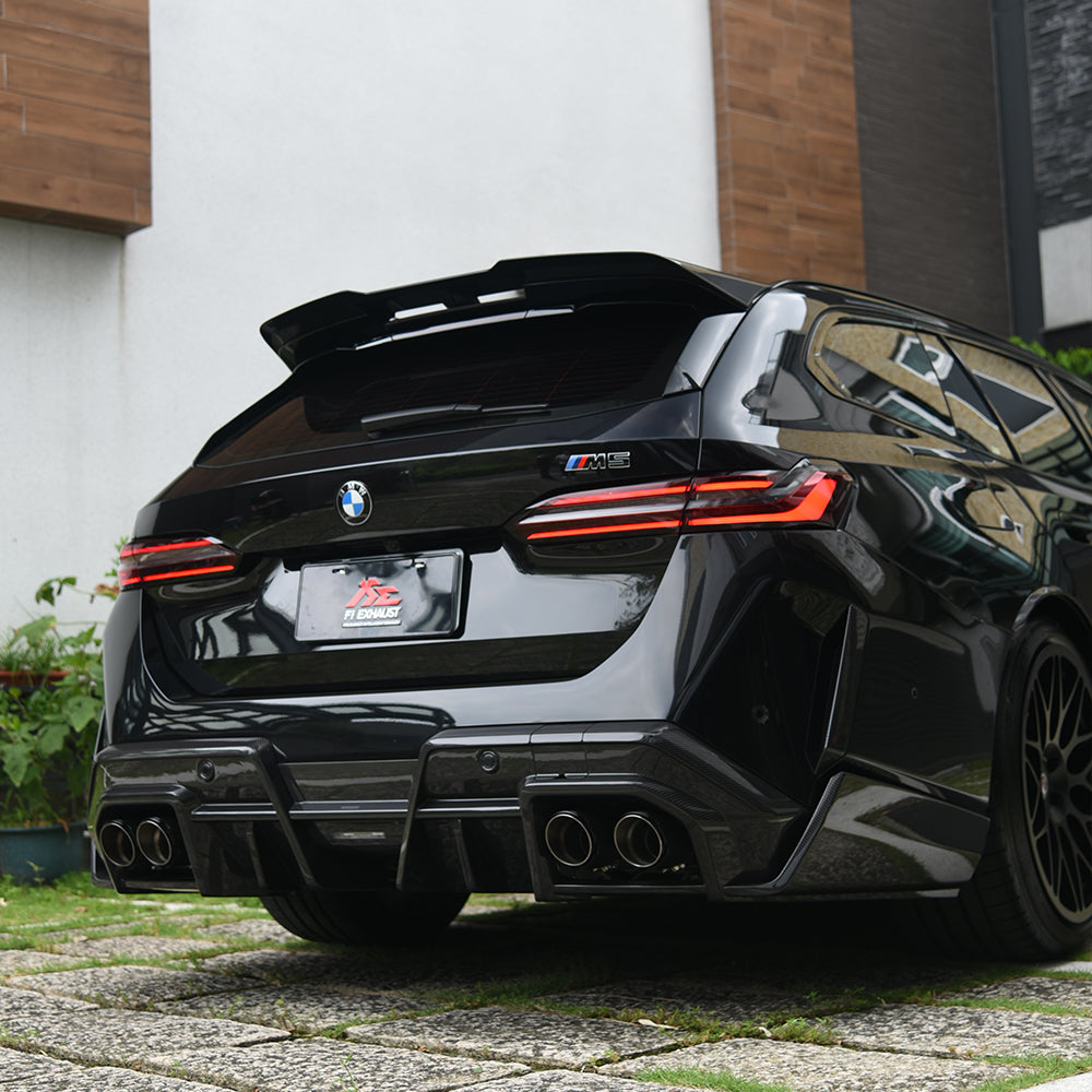 BMW M5 G99 Touring carbon fibre roof spoiler - side profile