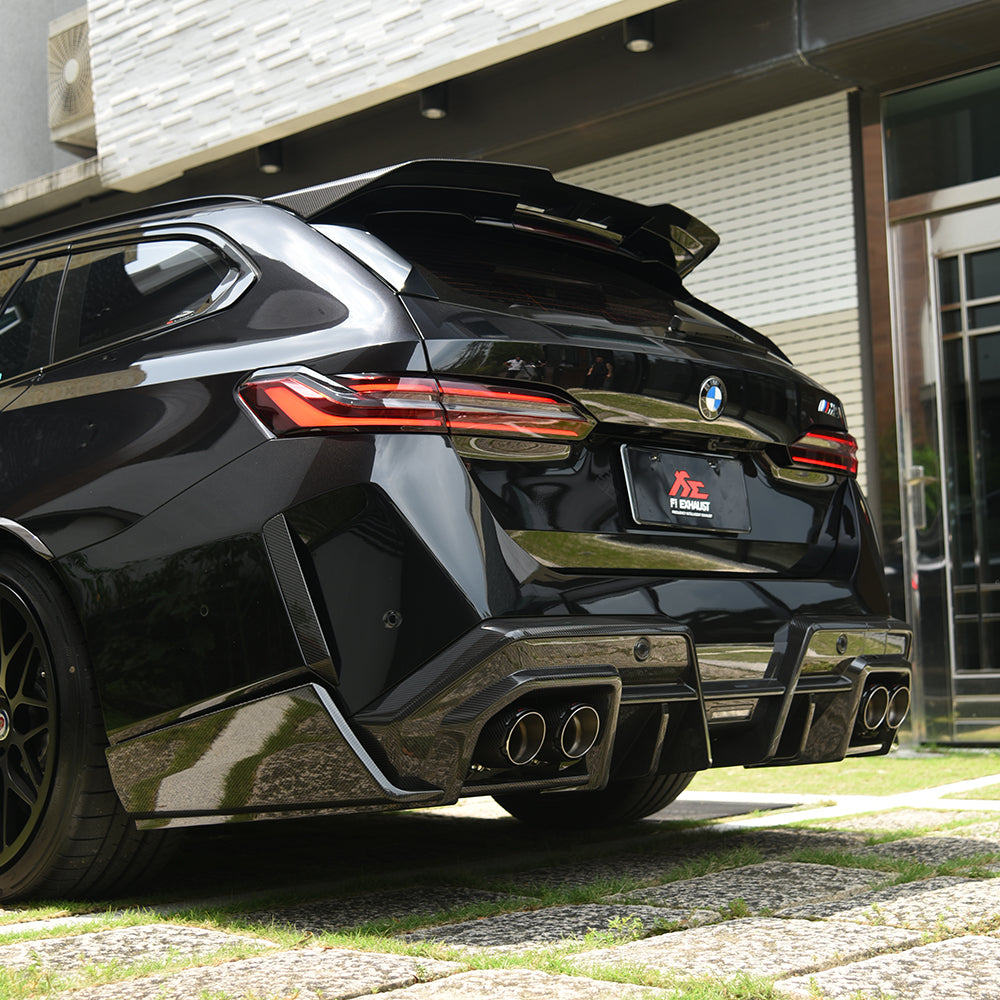 BMW M5 G99 carbon fibre top spoiler - rear angle