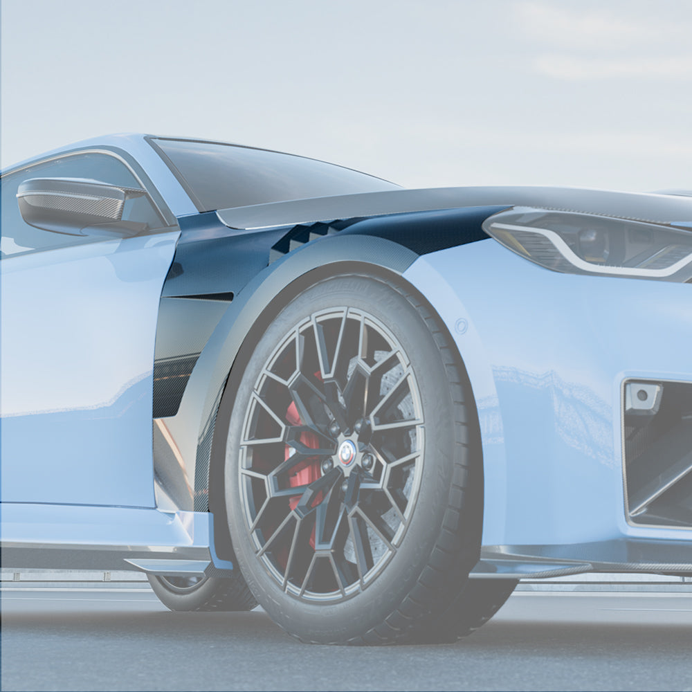 BMW M2 G87 carbon fibre side fender - side view