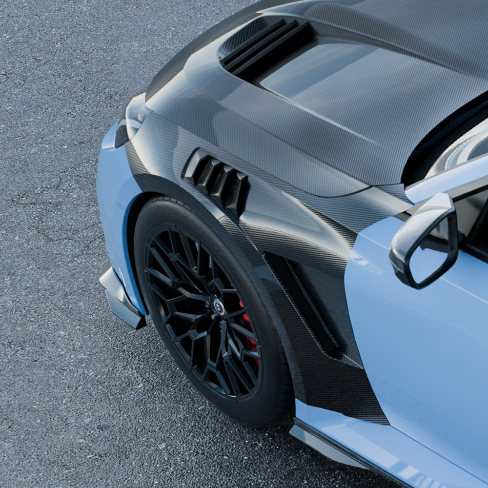 BMW M2 G87 carbon fibre side fender - vent detail
