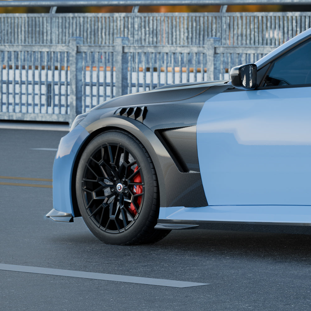 BMW M2 G87 carbon fibre side fender - weave detail