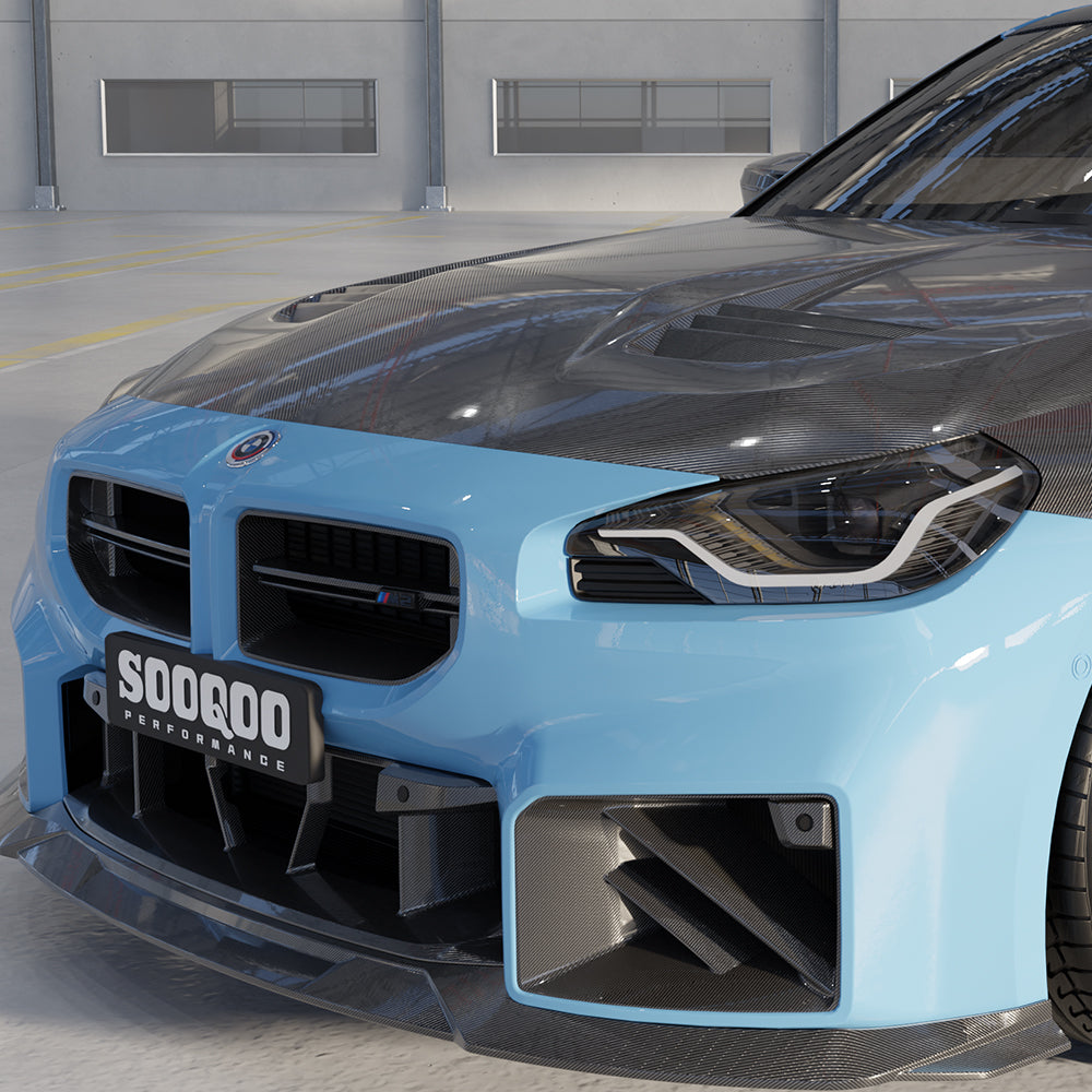 BMW M2 G87 carbon fibre vented hood - fitted