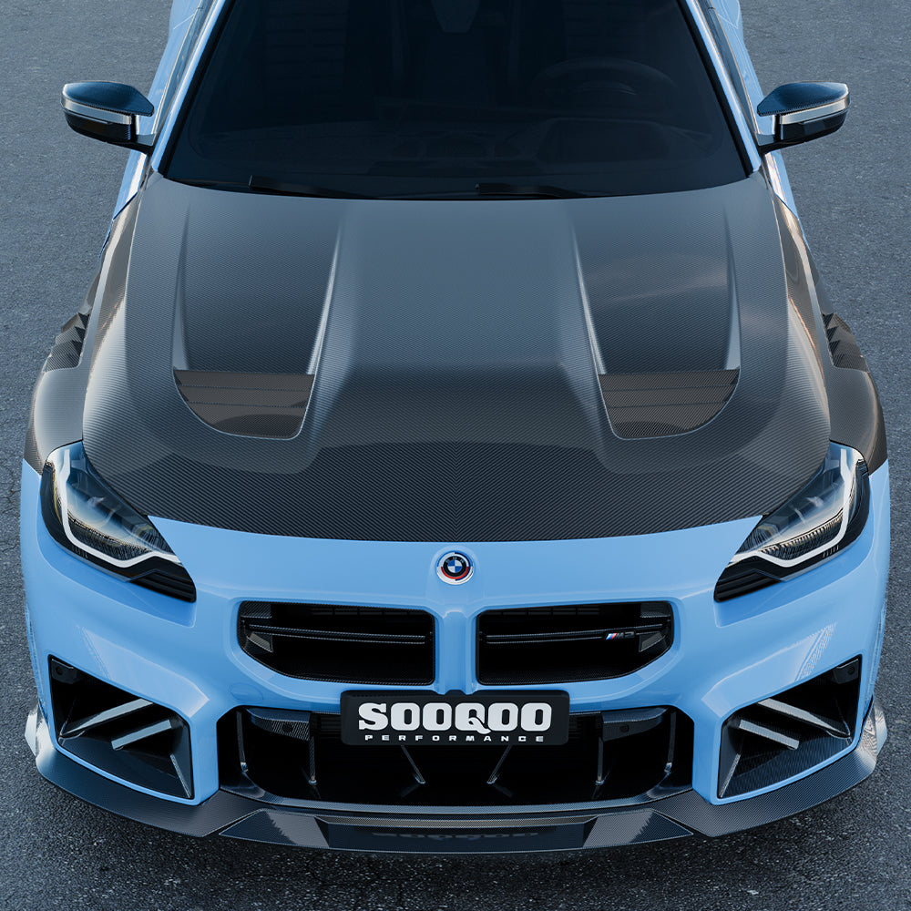 BMW M2 G87 carbon fibre vented hood - underside