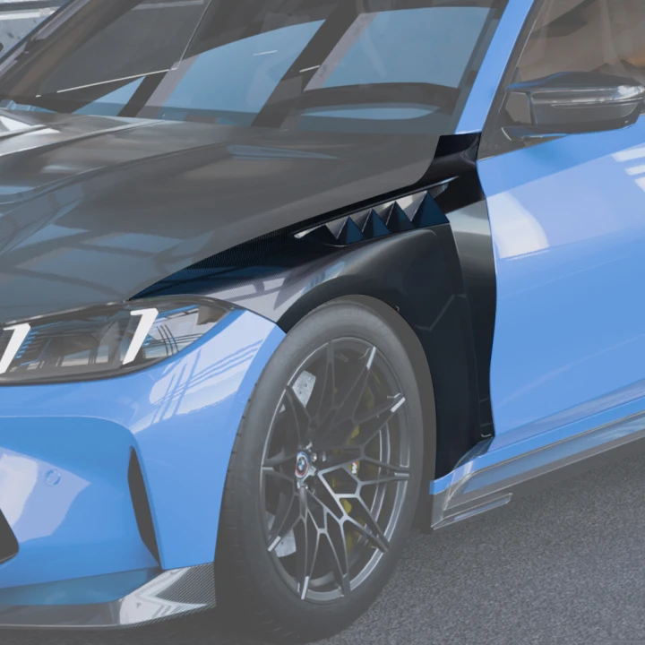 BMW M3 G80 carbon fibre side fenders - vent detail