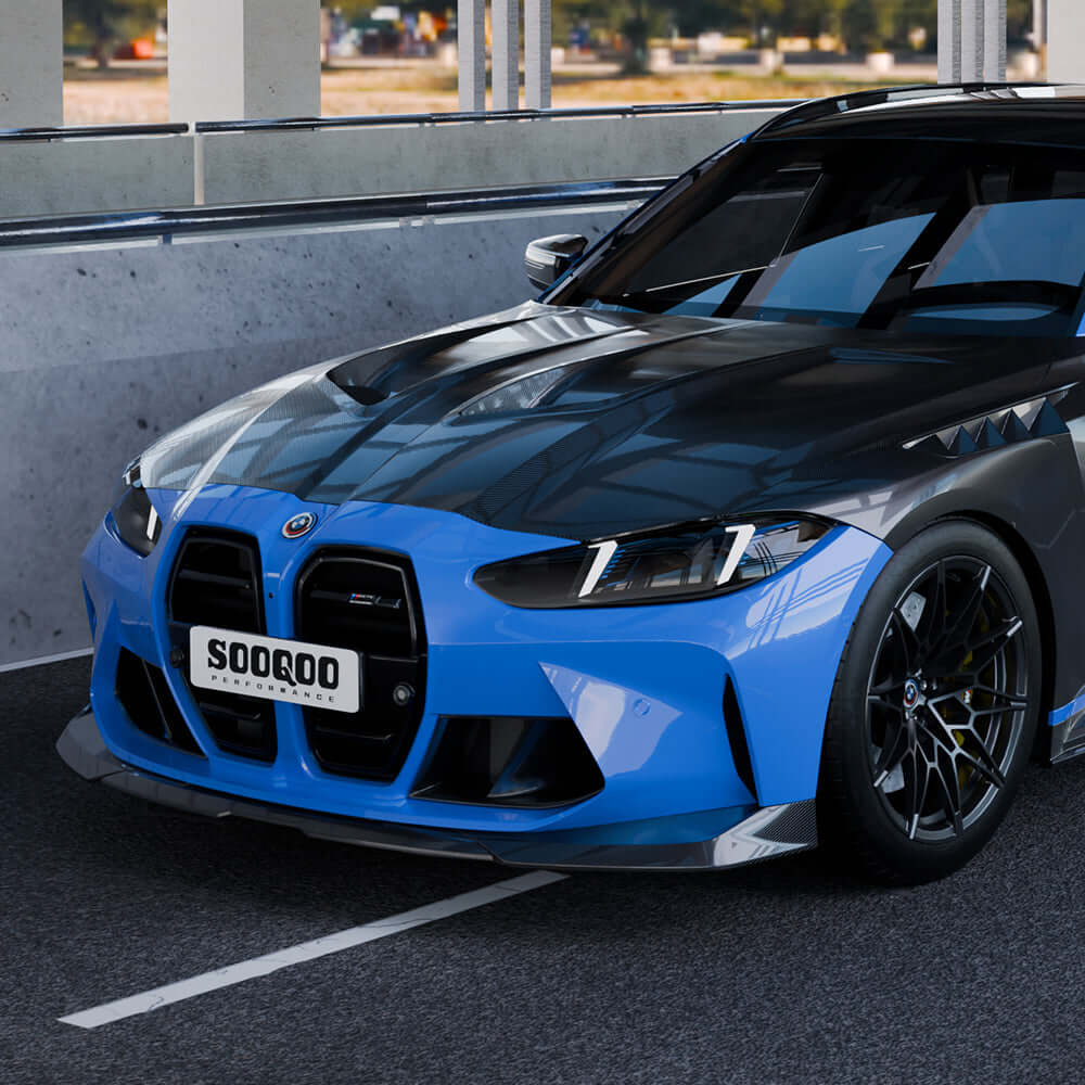 BMW M3 G80 M4 G82 carbon fibre vented hood - vent detail