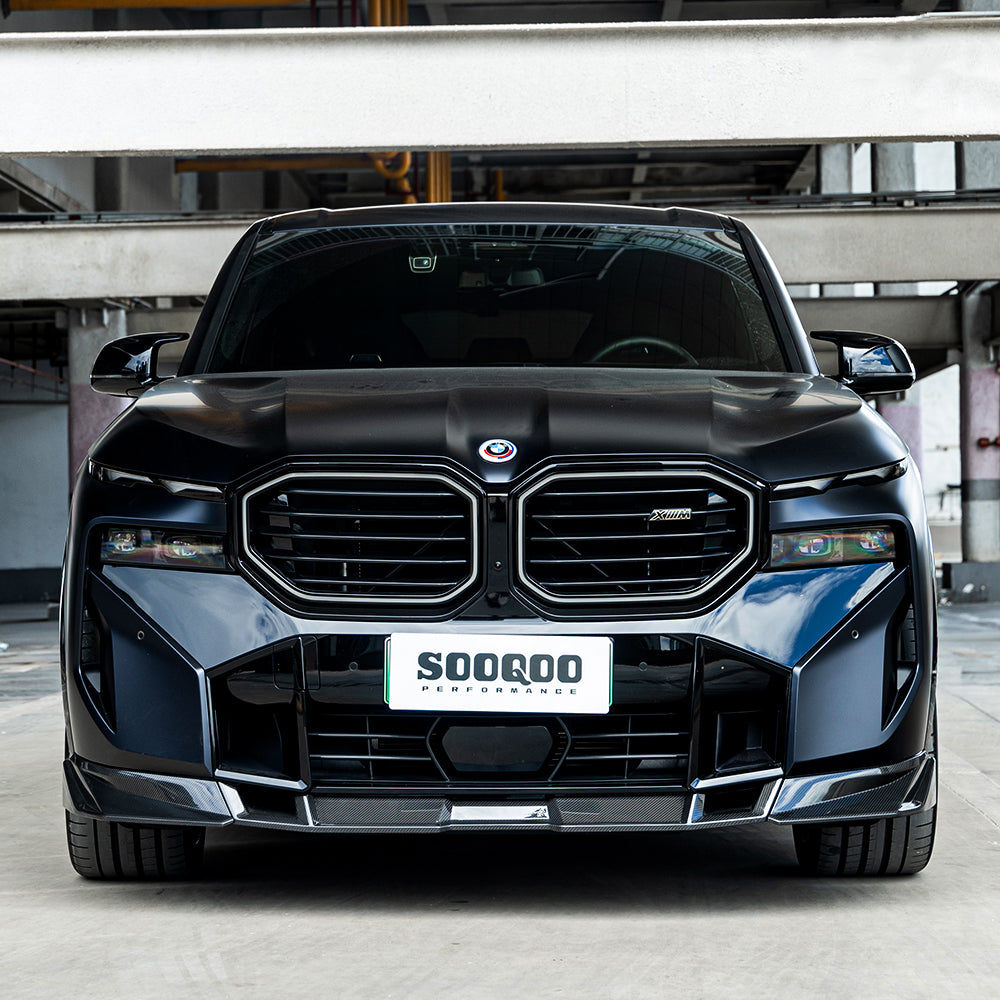 BMW XM G09 carbon fibre front lip - detail