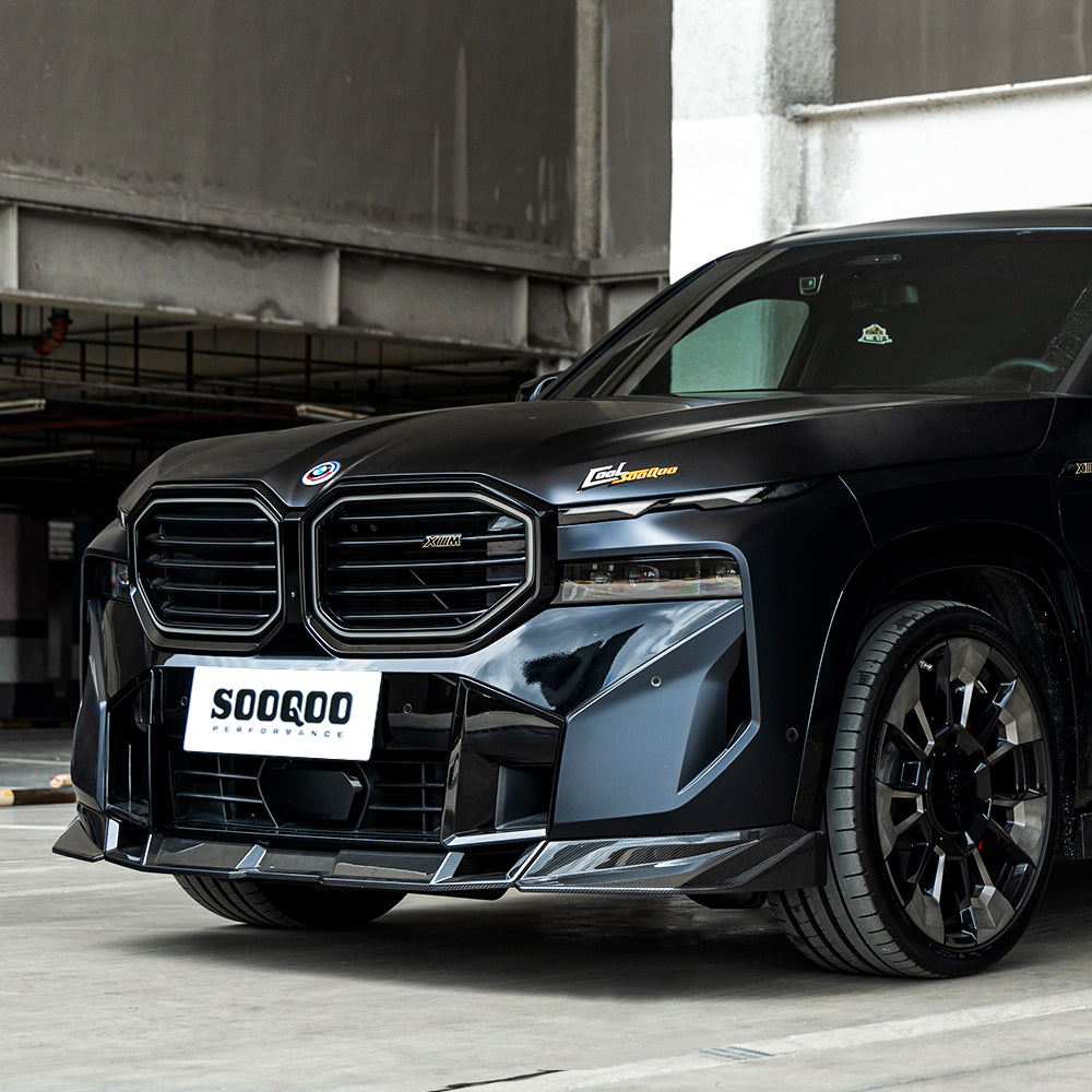 BMW XM G09 carbon fibre front lip - on car