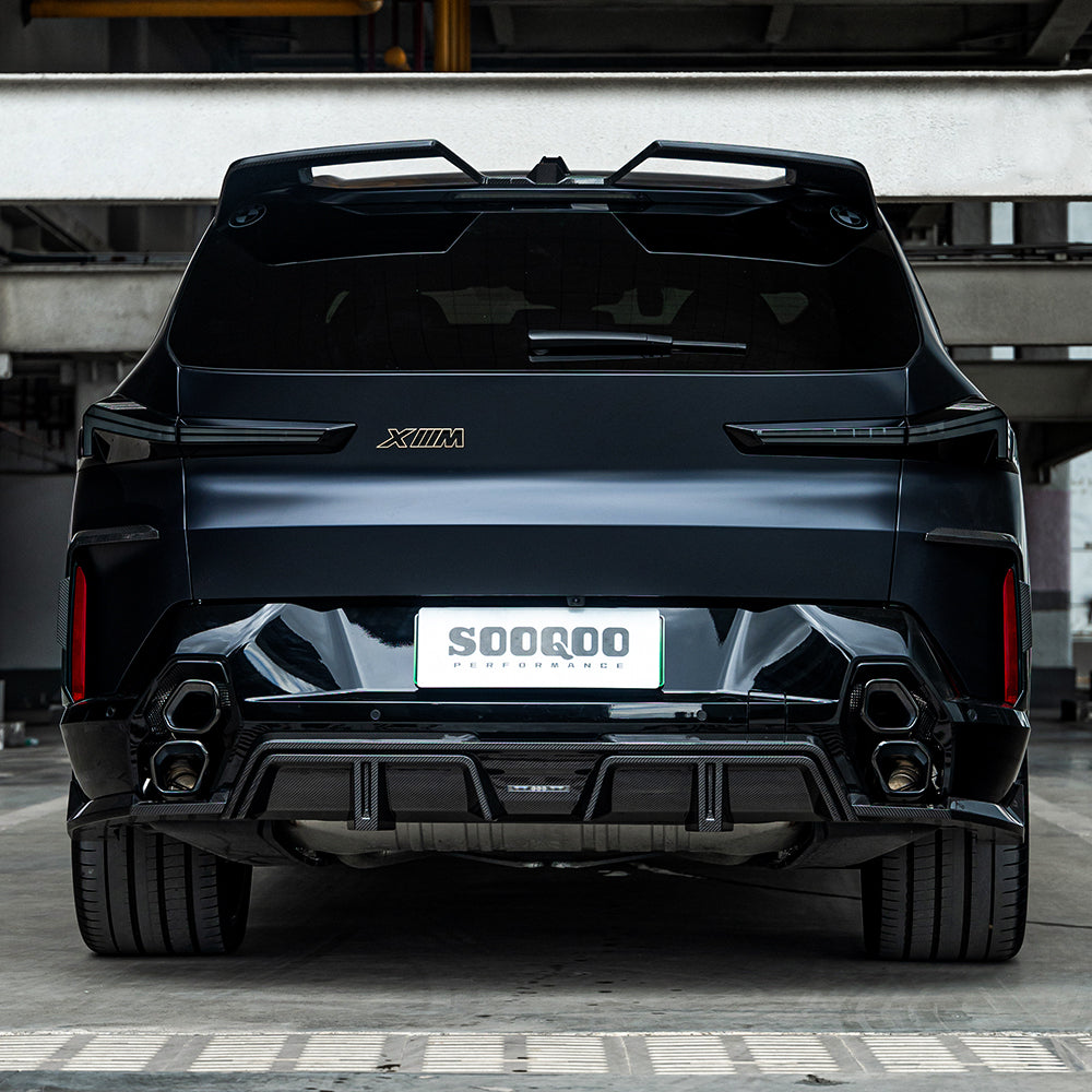 BMW XM G09 carbon fibre rear diffuser - detail