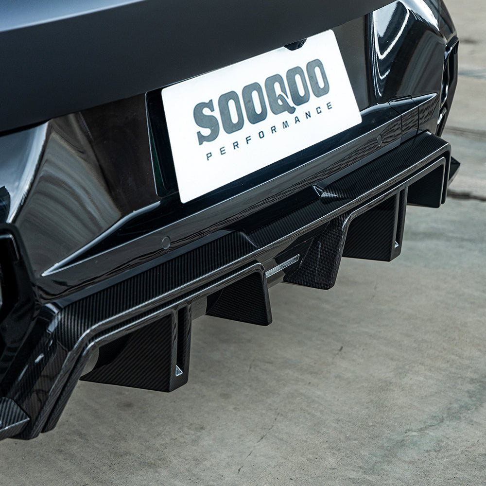 BMW XM G09 carbon fibre rear diffuser - rear view