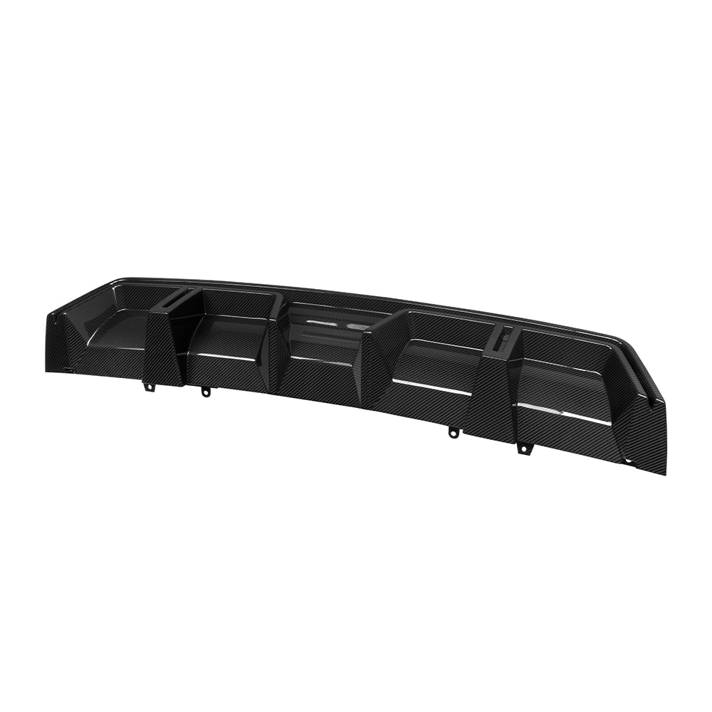 BMW XM G09 carbon fibre rear diffuser - channel detail