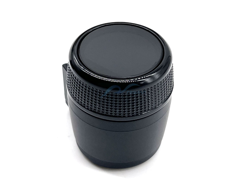 Single OLED display knob with knurled ring and glass screen