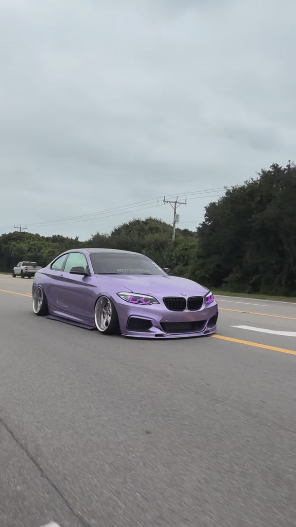 baepreston's purple F22 2 Series with RGB IKON headlights