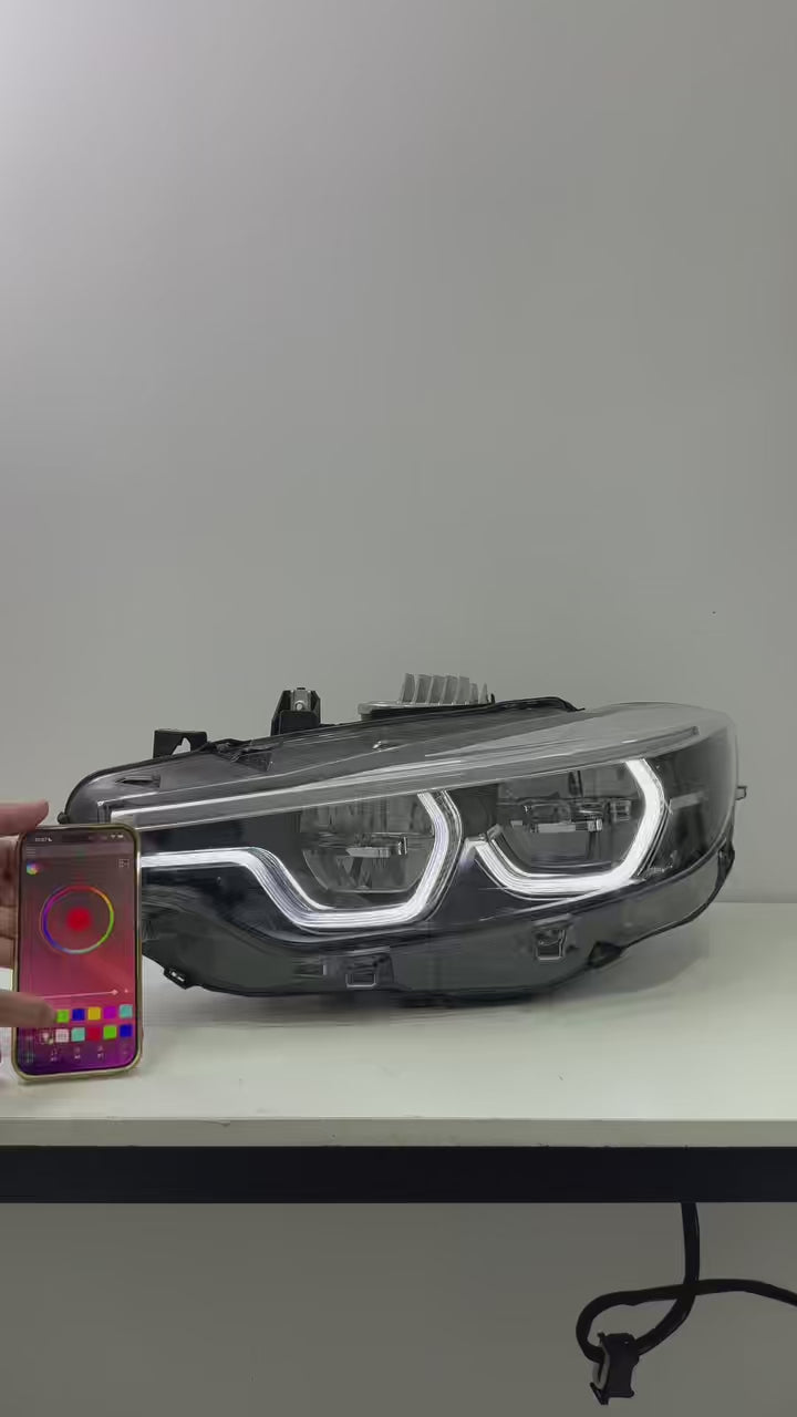 RGB IKON V2 LED Headlights with App-Controlled RGB DRLs For M3 M4 F80 F82 F83 4 Series F32 F33 F36 (Early Bird Price Preorder Now Release - Early August)
