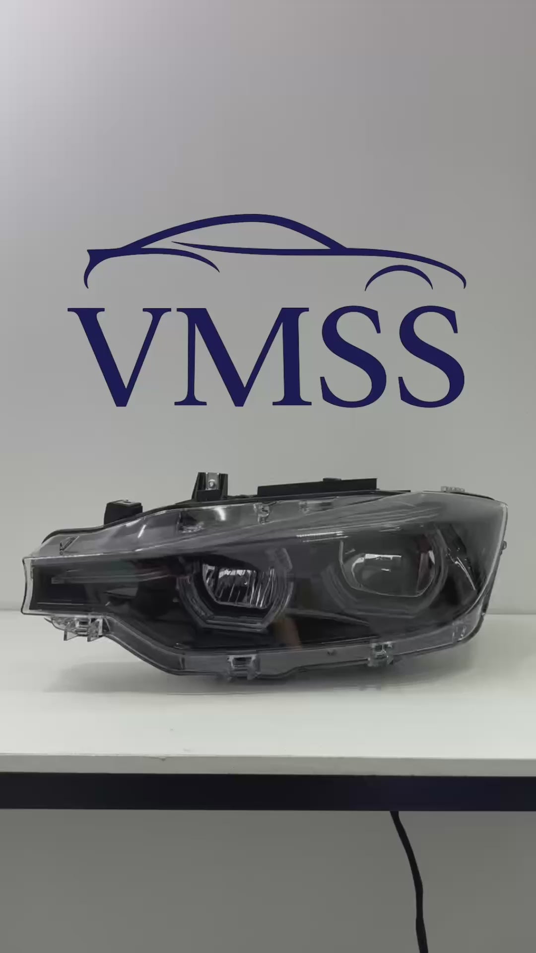 BMW V3 Black Shadow Edition Red Yellow and White Switchable DRLs LED Headlights for BMW 3 Series F30 2012-2019