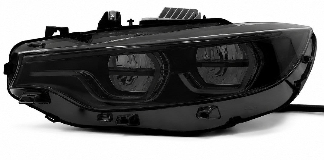 Black Shadow Edition RGB IKON LED Headlights – BMW F80 M3 / F82 F83 M4 / F32 F33 F36 4 Series – App-Controlled RGB DRL preview