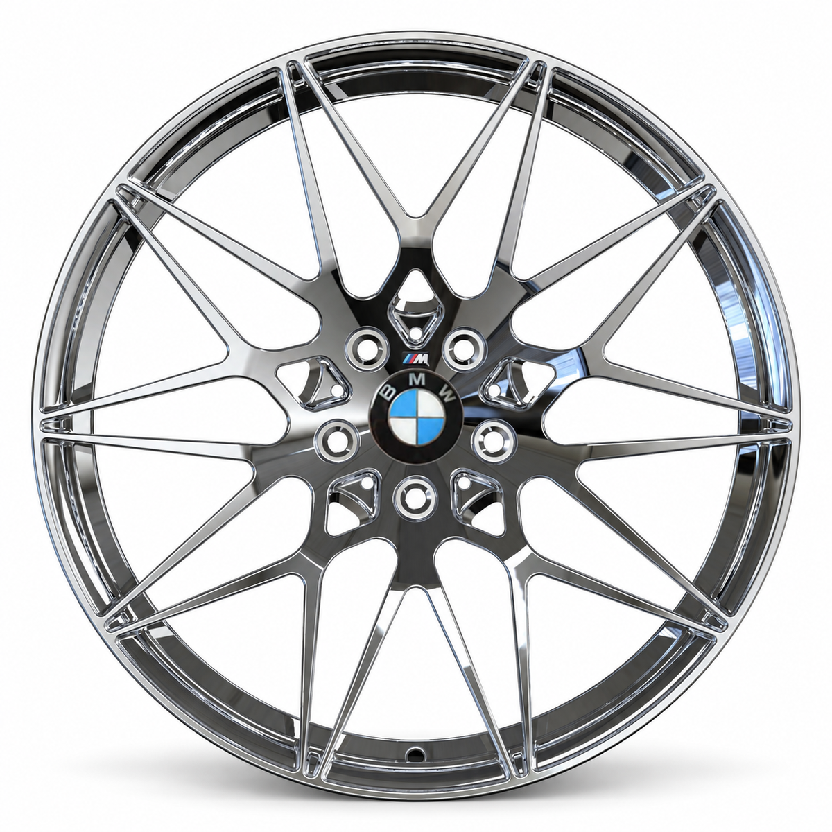 VMSS 666M-style polished alloy wheel — front view, illustrative render