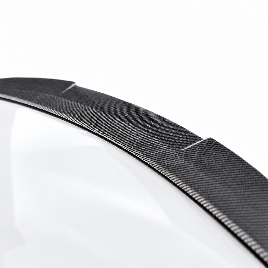 BMW M4 Wet Carbon Fibre Rear Spoiler F83 – V Style — carbon detail close-up