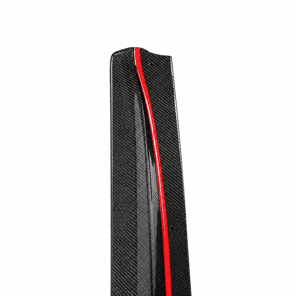 BMW M3 Wet Carbon Fibre Side Skirt Extensions F80 – PSM Style — carbon detail close-up