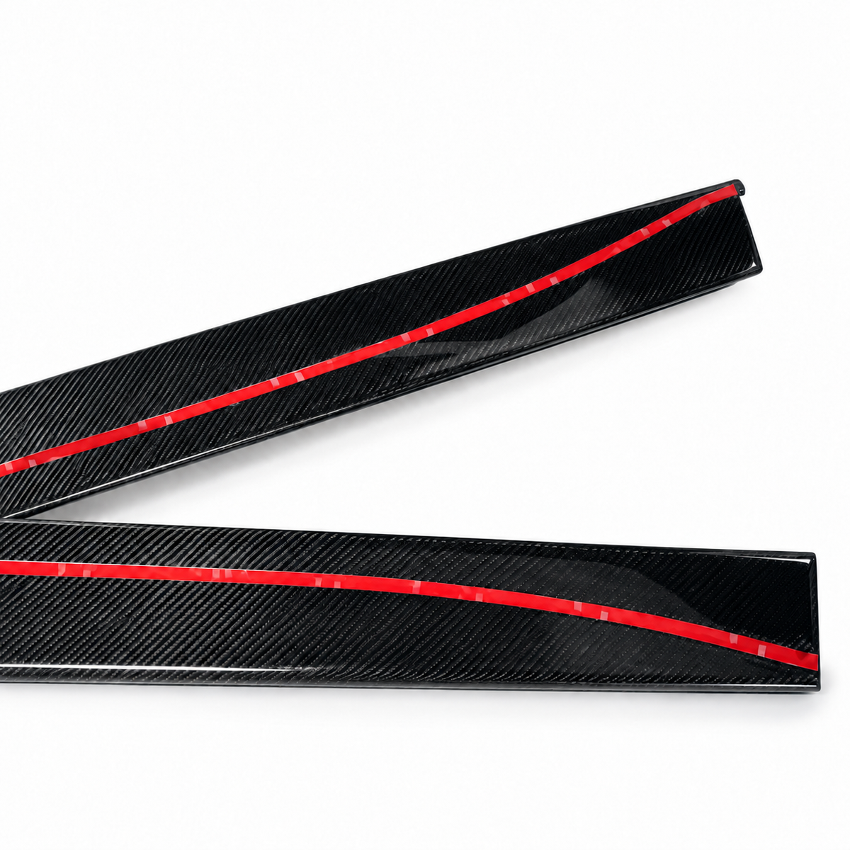 BMW M3 Wet Carbon Fibre Side Skirt Extensions F80 – M Performance Style — carbon detail close-up