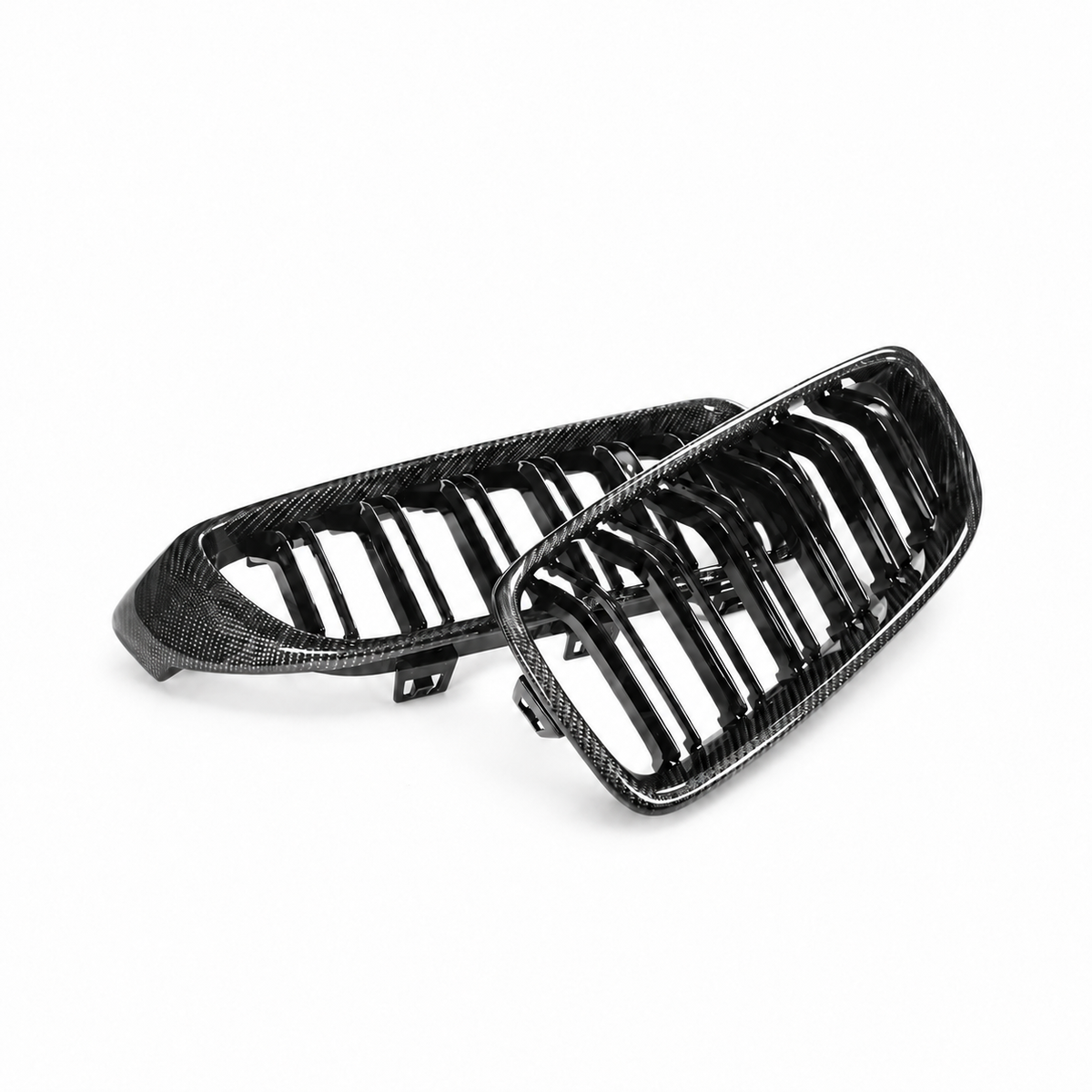 BMW M3 M4 Wet Carbon Fibre Kidney Grilles F80 F82 F83 — alternate product angle
