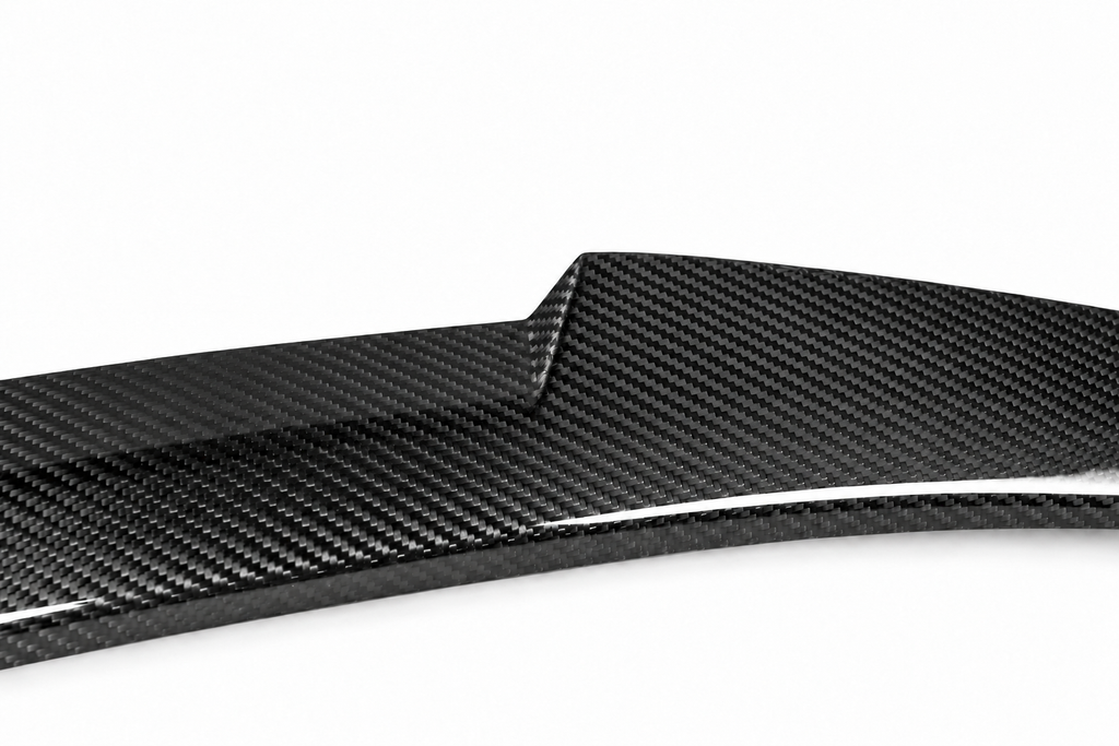 BMW M4 Dry Carbon Fibre Rear Spoiler F83 – V Style — carbon detail close-up