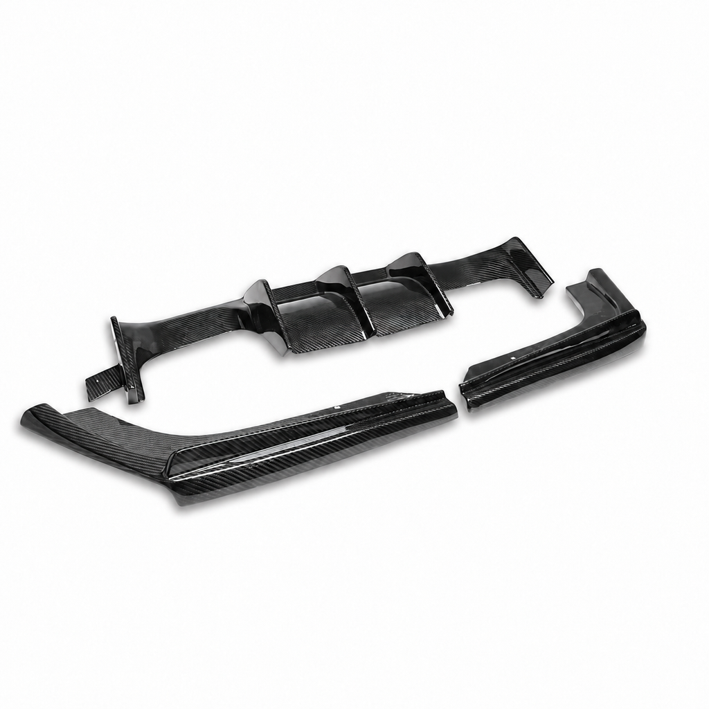 BMW M3 Dry Carbon Fibre Rear Diffuser F80 – Three-Piece V7 Style — alternate product angle