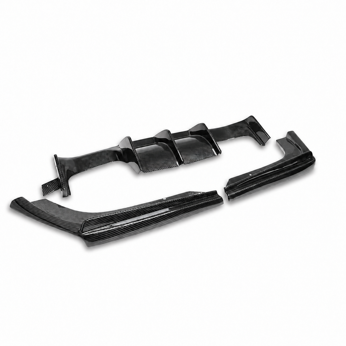 BMW M3 Dry Carbon Fibre Rear Diffuser F80 – Three-Piece V7 Style — alternate product angle
