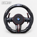 BMW F-Series Forged Carbon & Alcantara LED Steering Wheel — VMSS studio photograph, view 1