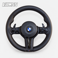 BMW F-Series Nappa Leather Sport — Black Trim Steering Wheel — VMSS studio photograph, view 1