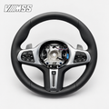 BMW G-Series Nappa Leather Sport — Silver Trim Steering Wheel — VMSS studio photograph, view 1