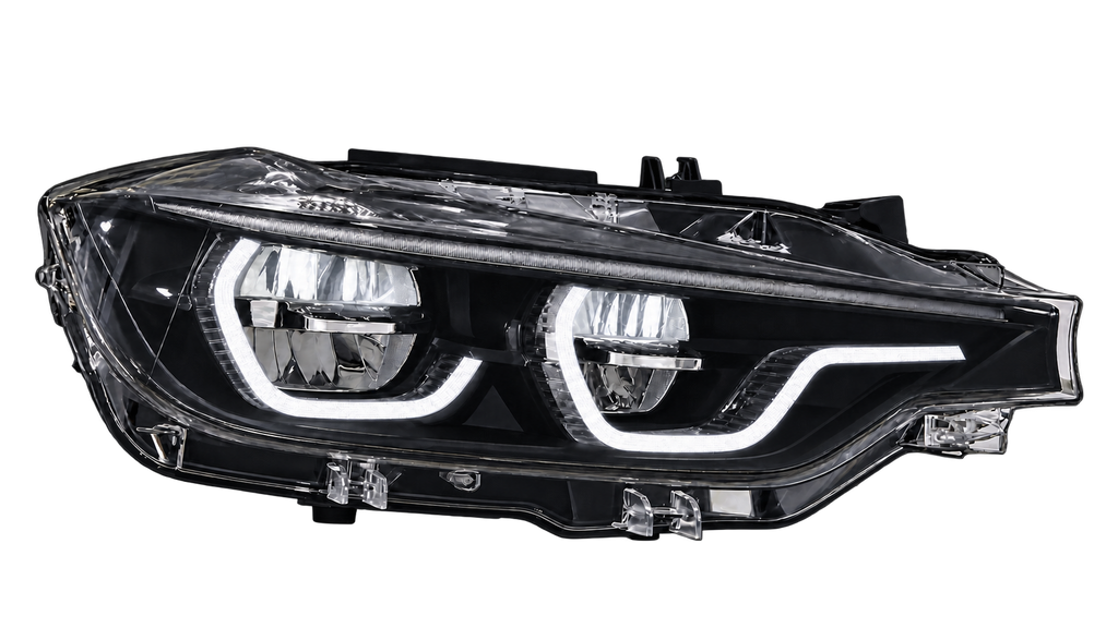 BMW F30 F31 Two Tone V3 M3 Style IKON headlight - DRL colour: White with Low Beam