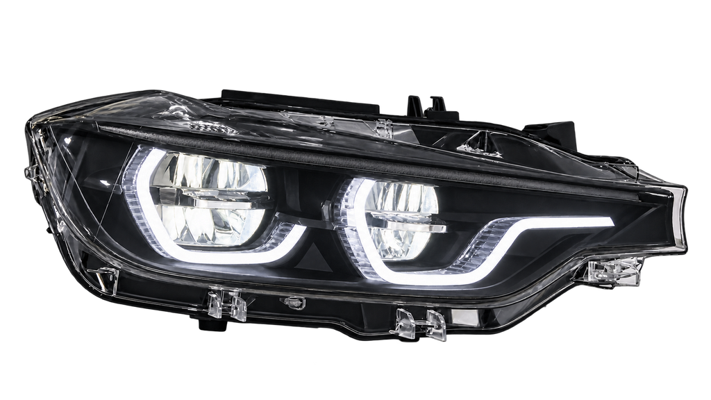 BMW F30 F31 Two Tone V3 M3 Style IKON headlight - low beam on