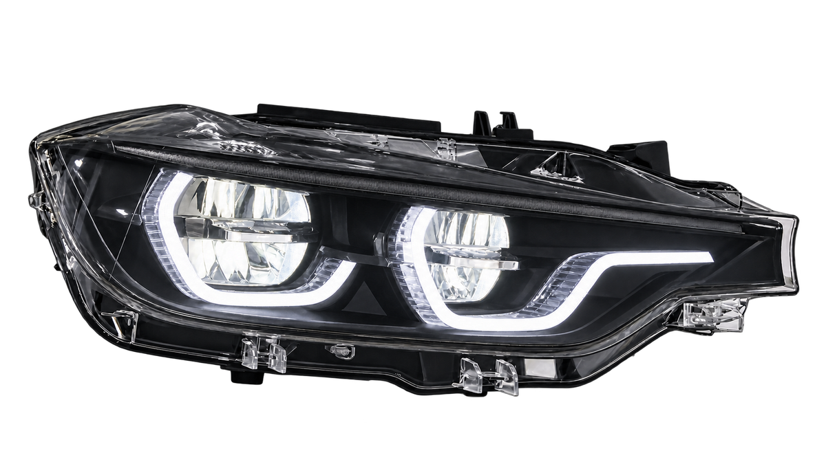 BMW F30 F31 Two Tone V3 M3 Style IKON headlight - low beam on